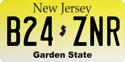 NJ license plate B24ZNR