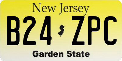 NJ license plate B24ZPC