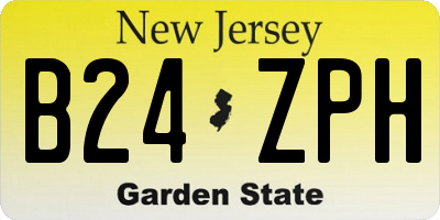 NJ license plate B24ZPH