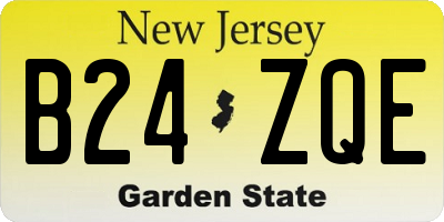 NJ license plate B24ZQE