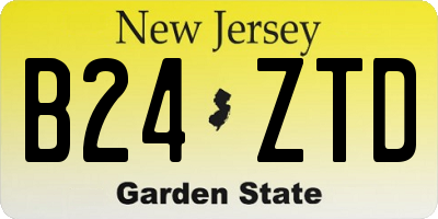 NJ license plate B24ZTD