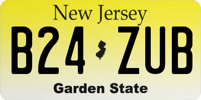 NJ license plate B24ZUB