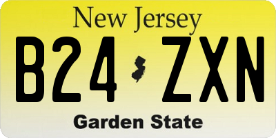 NJ license plate B24ZXN