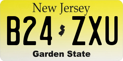 NJ license plate B24ZXU
