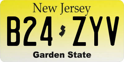 NJ license plate B24ZYV