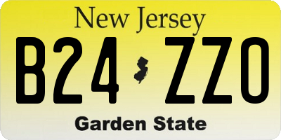 NJ license plate B24ZZO