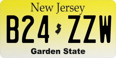 NJ license plate B24ZZW