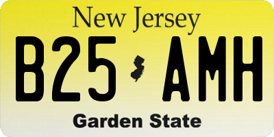 NJ license plate B25AMH