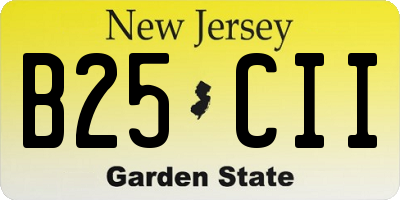 NJ license plate B25CII