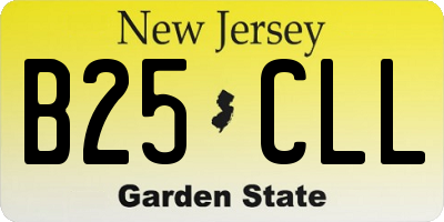 NJ license plate B25CLL