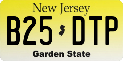 NJ license plate B25DTP