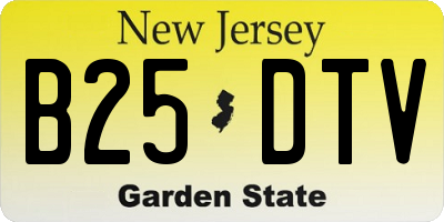 NJ license plate B25DTV