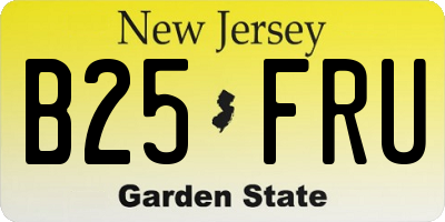 NJ license plate B25FRU