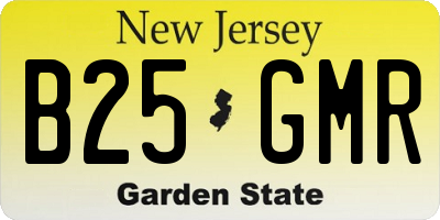 NJ license plate B25GMR