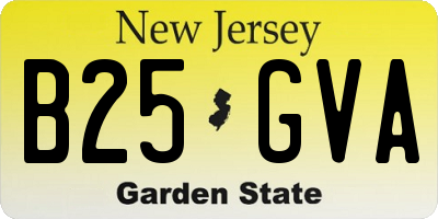 NJ license plate B25GVA