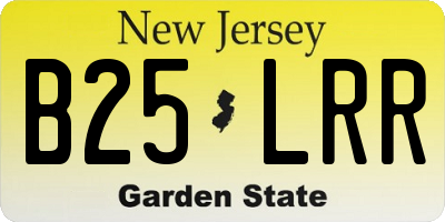 NJ license plate B25LRR
