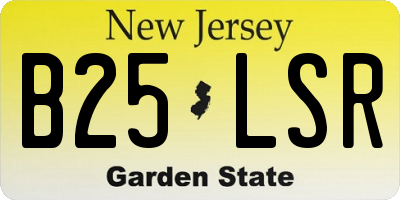 NJ license plate B25LSR