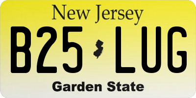 NJ license plate B25LUG