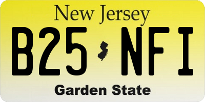NJ license plate B25NFI
