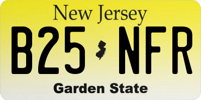 NJ license plate B25NFR