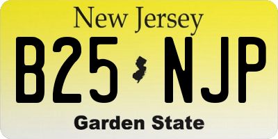 NJ license plate B25NJP