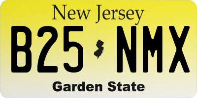 NJ license plate B25NMX