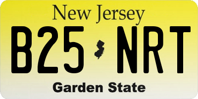 NJ license plate B25NRT