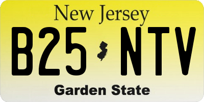 NJ license plate B25NTV