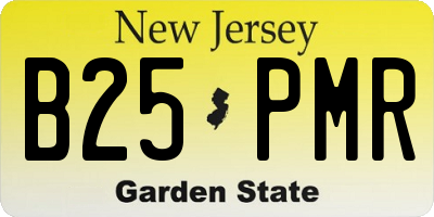 NJ license plate B25PMR