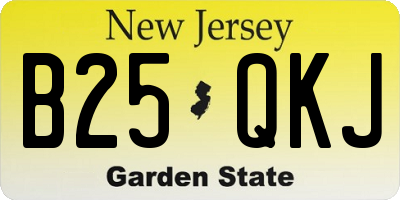 NJ license plate B25QKJ