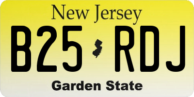 NJ license plate B25RDJ