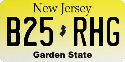 NJ license plate B25RHG