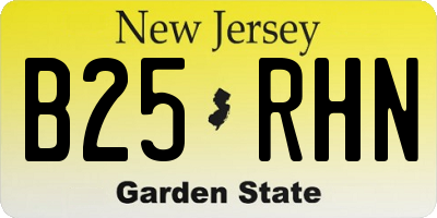 NJ license plate B25RHN