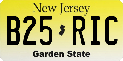 NJ license plate B25RIC