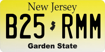 NJ license plate B25RMM