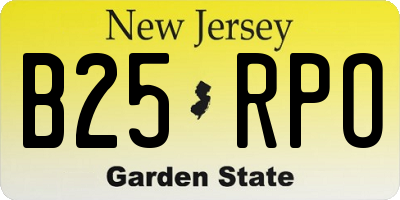 NJ license plate B25RPO