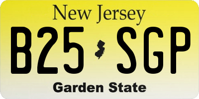 NJ license plate B25SGP