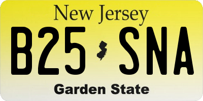 NJ license plate B25SNA