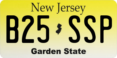 NJ license plate B25SSP