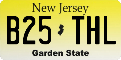 NJ license plate B25THL