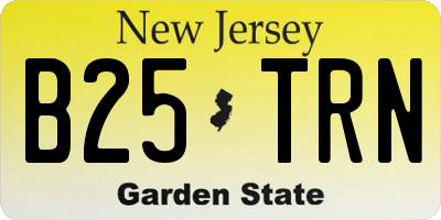 NJ license plate B25TRN