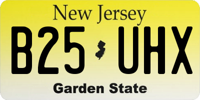 NJ license plate B25UHX
