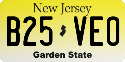 NJ license plate B25VEO