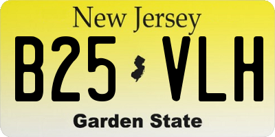 NJ license plate B25VLH