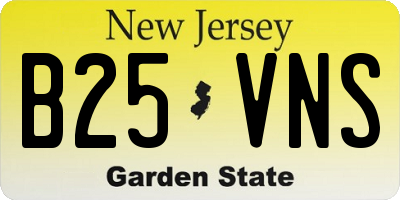 NJ license plate B25VNS