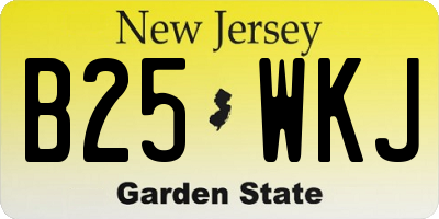 NJ license plate B25WKJ