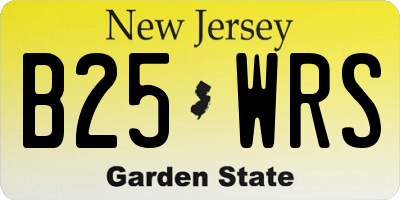 NJ license plate B25WRS