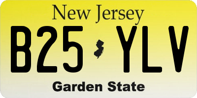 NJ license plate B25YLV