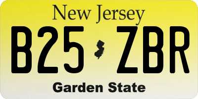 NJ license plate B25ZBR