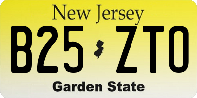 NJ license plate B25ZTO